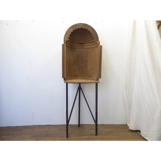 Wood 19th Century Small Carved Oak Niche For Sale - Image 7 of 7