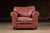 Late 20th Century Late 20th Century Red Leather Armchair With Ottoman For Sale - Image 5 of 18