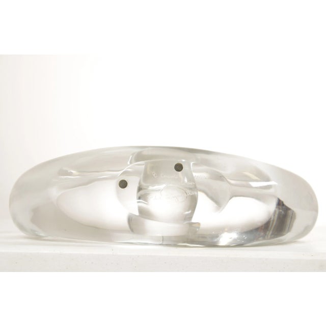 1980s Pino Signoretto Free Form Clear Glass Sculpture For Sale - Image 12 of 12