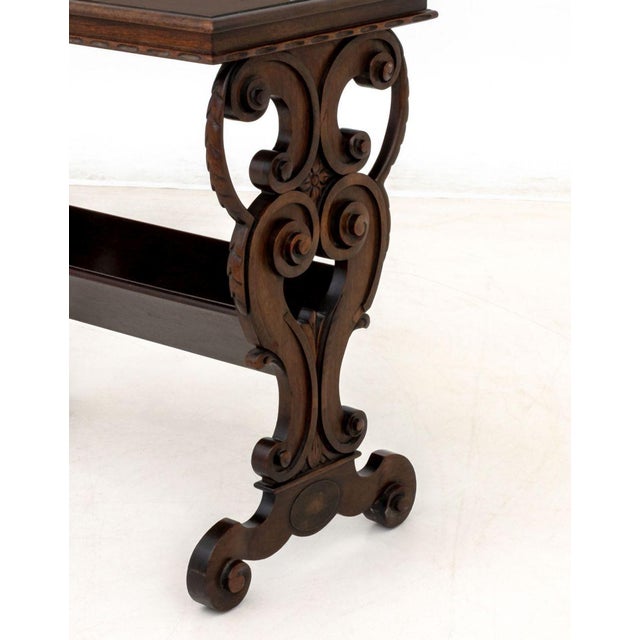 Early 20th Century Renaissance Style Mahogany Side Table For Sale - Image 5 of 7