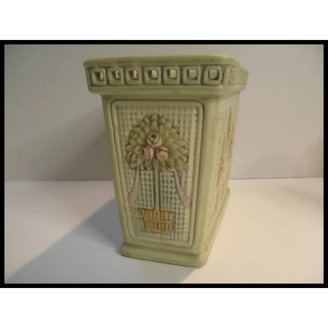 Ceramic Vintage Weller Pottery Dupont Oblong Planter Cottage Core For Sale - Image 7 of 7