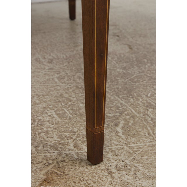 Henkel Harris Walnut Inlaid Oval Dining Table For Sale - Image 16 of 17