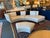 Giovanni Erba Serpentine Leather Sectional, Ivory For Sale - Image 4 of 12