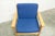 Blue and Honey Beech Armchair, 1980s For Sale - Image 10 of 18
