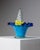 Glass Mid-Century Blue and Yellow Murano Glass Bowl with Handle, Italy, 1970s For Sale - Image 7 of 13