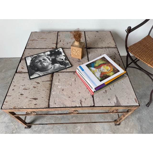 Metal and tile coffee table cheap
