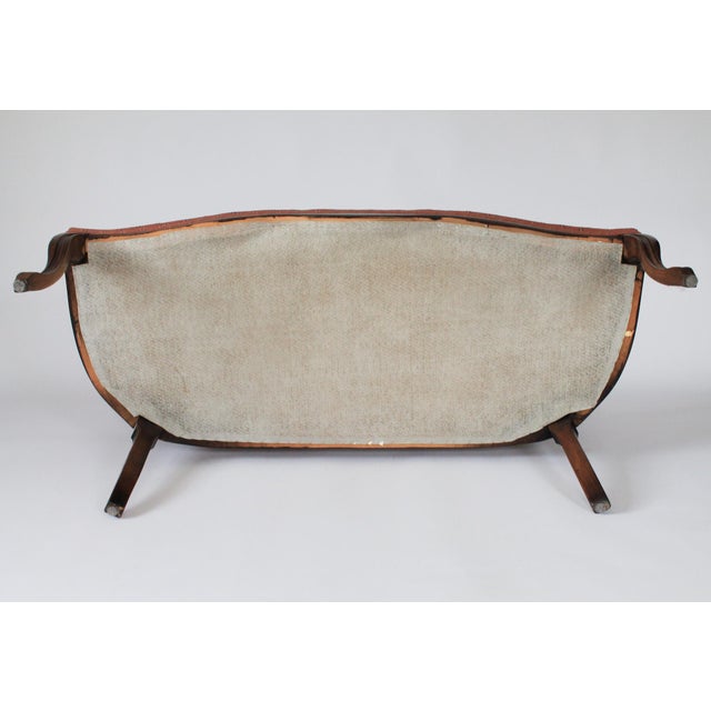 Vintage Upholstered Louis XV Style Settee For Sale - Image 11 of 13