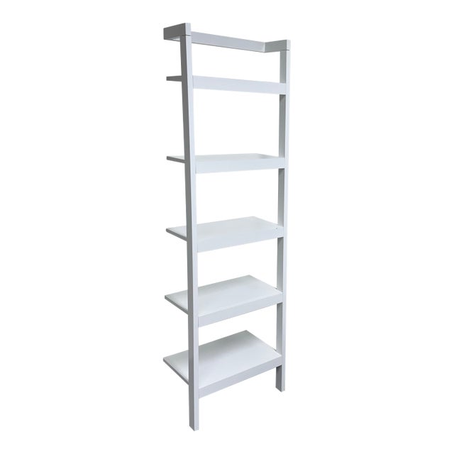 Crate & Barrel Sawyer Leaning Bookshelf For Sale