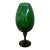 Vintage Green Giant Empoli Glass Snifter Goblet Carafe, Italy 1960s For Sale