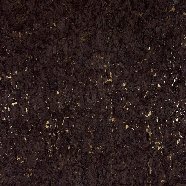 Contemporary Sample - Schumacher Obscura Wallpaper in Burnished Gold For Sale - Image 3 of 3