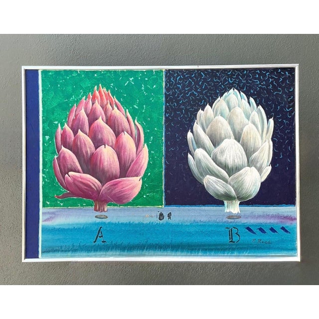 Peter Read Framed Artichoke Painting For Sale - Image 9 of 17