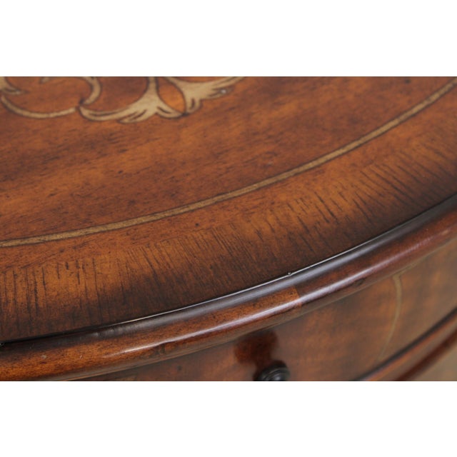 Brown Theodore Alexander 4 Drawer 2 Door Mahogany Demilune Cabinet For Sale - Image 8 of 18