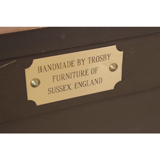 Trosby Inlaid Yew Wood Demilune Cabinet Commode For Sale - Image 17 of 18