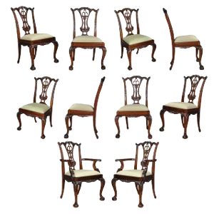 Standard Chippendale Chairs- Set of 10