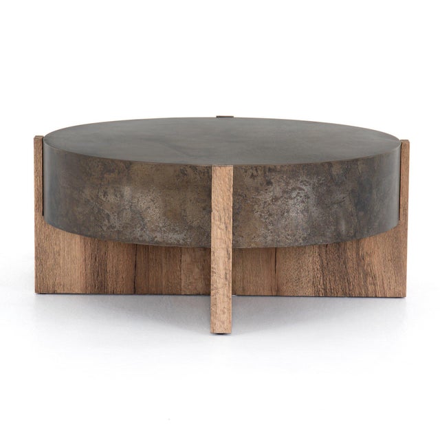 Four Hands Bingham Coffee Table - Rustic Oak Veneer For Sale In Austin - Image 6 of 12