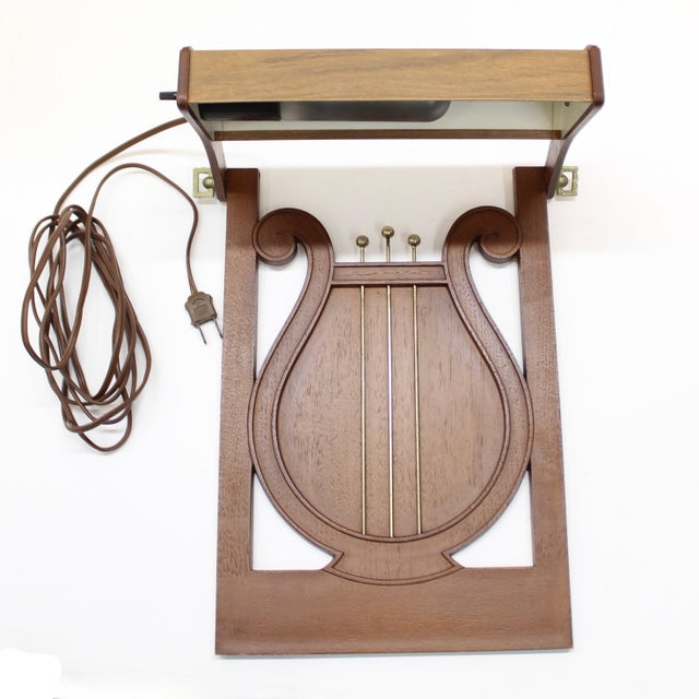 Vintage Lyre Harp Music Light by Vintage Illumino Devices Music Stand Piano Light For Sale In Fayetteville, AR - Image 6 of 6