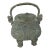 Chinese Bronze Ware Ritual Wine You Vessel Taotie Footed Pot With Handle & Lid For Sale