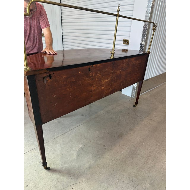 English 18th Century George III Mahogany Demi-Lune Sideboard Circa 1790. For Sale - Image 14 of 14