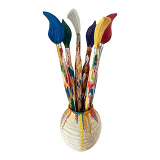 Vintage Italian Pop Art "Bouquet of Paintbrushes" Sculpture – Attributed to Livio De Marchi For Sale
