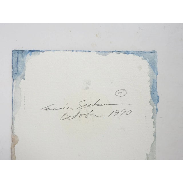 Rustic 1990 Connie Seabourn Watercolor Painting For Sale - Image 3 of 4