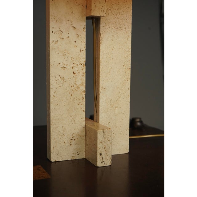 Mid-Century Modern Table Lamp in Travertine, Italy, 1970s For Sale - Image 9 of 12