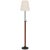 Thomas O'Brien by Visual Comfort Signature Bryant Wrapped Table Lamp in Bronze and Saddle Leather with Linen Shade For Sale