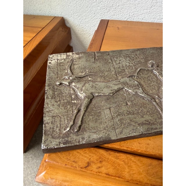 Mid-Century Bronze Bas-Relief, 1960s For Sale - Image 12 of 14