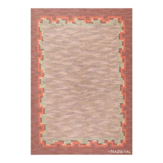 Nazmiyal Collection Earthy Vintage Swedish Scandinavian Kilim Rug For Sale