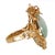 Chinese 14k Gold and Jade Dragon Ring. 14k yellow gold ring, reticulated dragon encircling a cabochon jade, 15mm dia....
