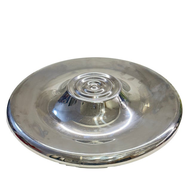 1970s Vintage Sculptural Chrome Centerpiece Bowl, 1970s For Sale - Image 5 of 5