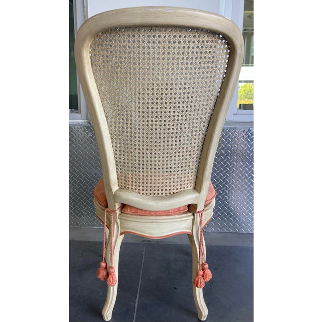 Vintage French Provincial Cane Dining Chairs, Holland & Salley Interiors, Naples – In the Manner of John Widdicomb | Set of 6 For Sale - Image 9 of 13