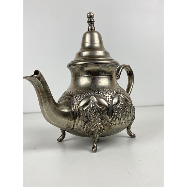 Silver Silver-Plated Metal Teapot, 1920s For Sale - Image 8 of 8