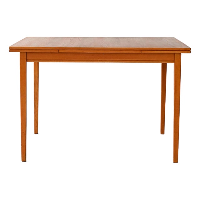 Vintage Scandinavian Extendable Teak Table, 1960s For Sale