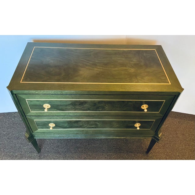 Green Revelation Modern Green With Envy Two Drawer Chests Pair For Sale - Image 8 of 9