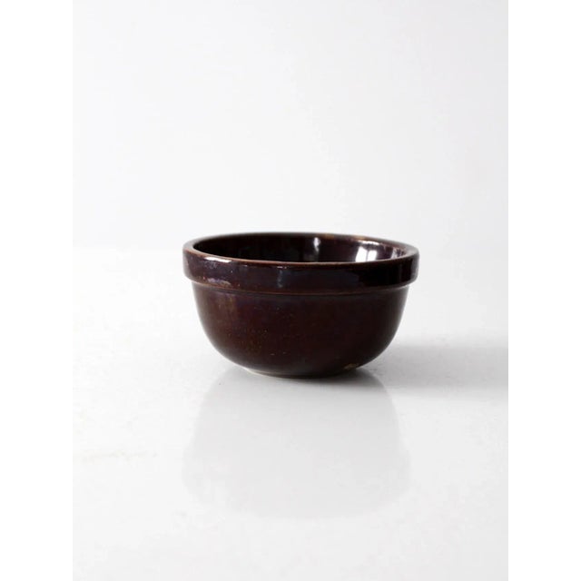 Ceramic Antique Brown Stoneware Bowl For Sale - Image 7 of 8