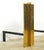 Mid Century style andirons made of tall brass rectangular panels with cast iron supports. Andirons, also known as...