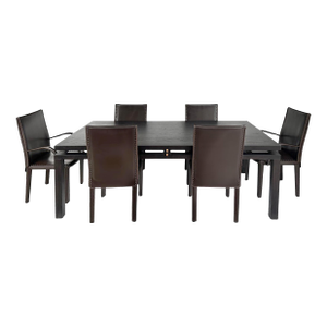Roche Bobois Expandable Dining Room Table With Six Matching Chairs From a Set