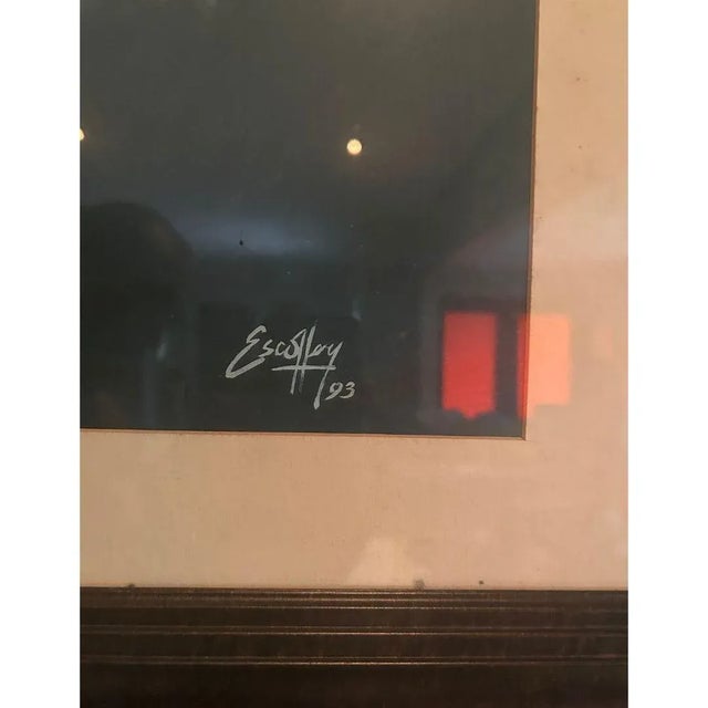 1990s "Mother and Child" Original Print by Michael Escoffery, Framed For Sale - Image 4 of 6