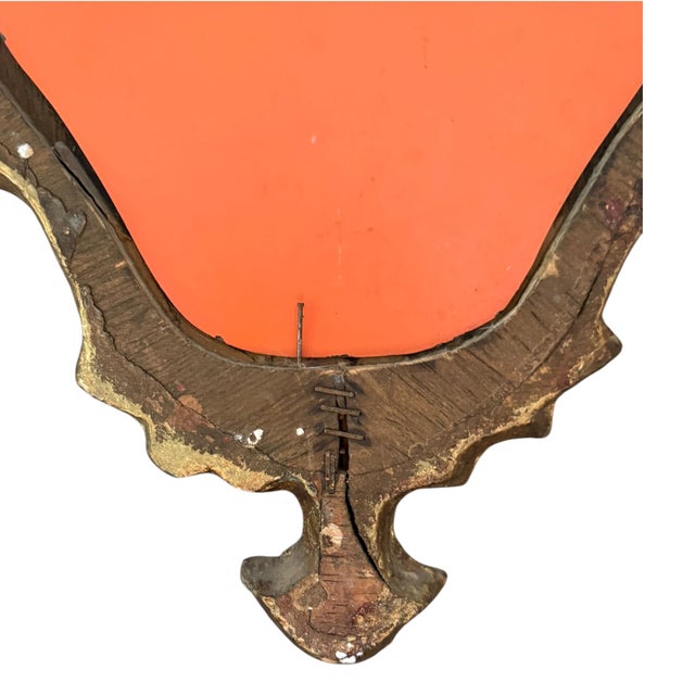 Mid 20th Century Vintage Italian Florentine Rococo Revival Gilt Mirror For Sale - Image 9 of 9