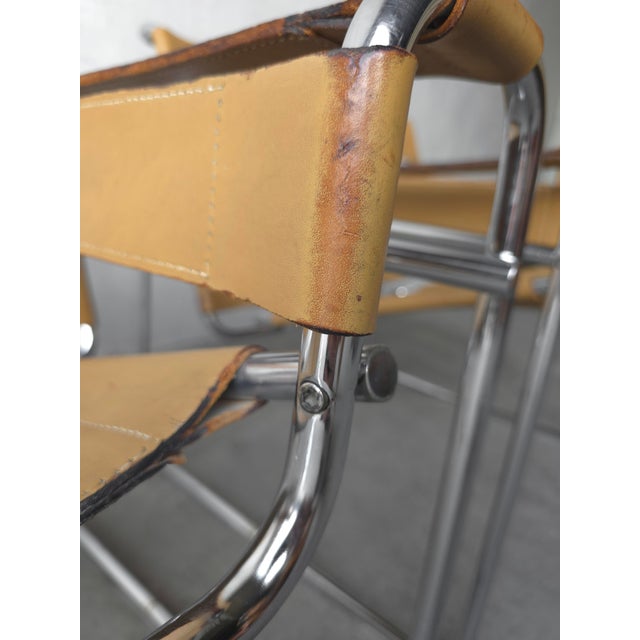 Tan Vintage Set of Knoll Wassily Chairs by Marcel Breuer For Sale - Image 8 of 14