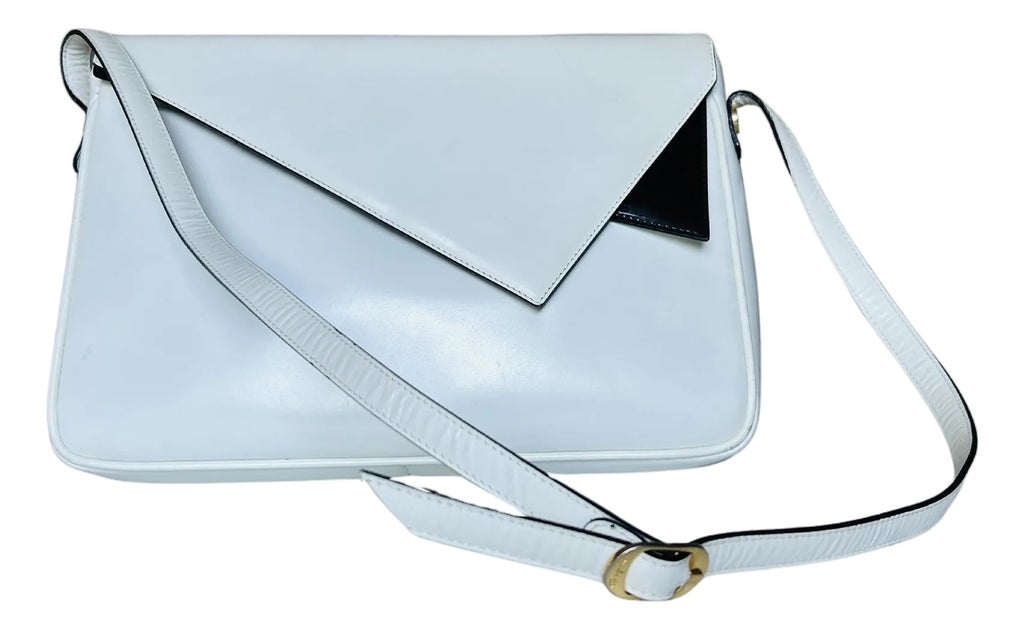 Salvatore Ferragamo Vintage Patent Leather White Patent_Leather Backpack Bag Authentic Vintage Salvatore Ferragamo Leather Handbag in  main image 3