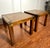 Camel Vintage Campaign Style Solid Parquet Wood & Brass Side Tables, a Pair For Sale - Image 8 of 10