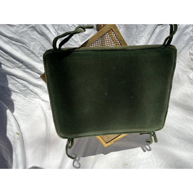 Mid 20th Century Vintage Gilt Metal Rope and Tassel Bench For Sale - Image 5 of 9