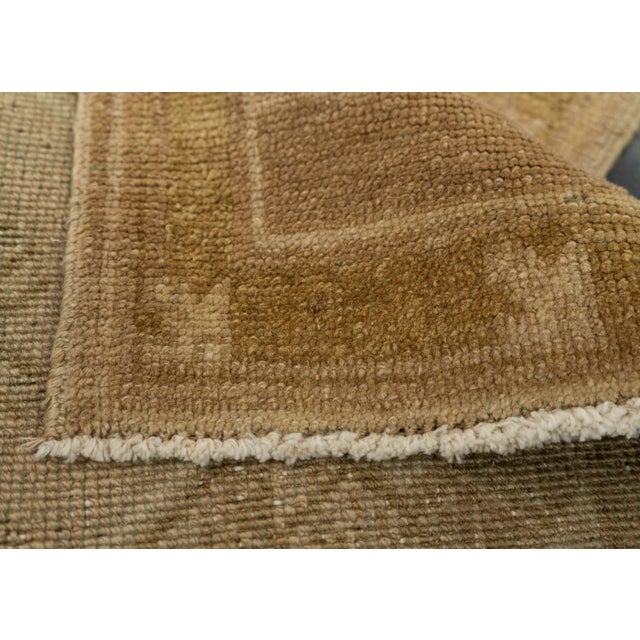 Turkish Mini Rug Oriental Hand Knotted Vintage Rug 1'2" x 3'8" #21175 For Sale In Houston - Image 6 of 8