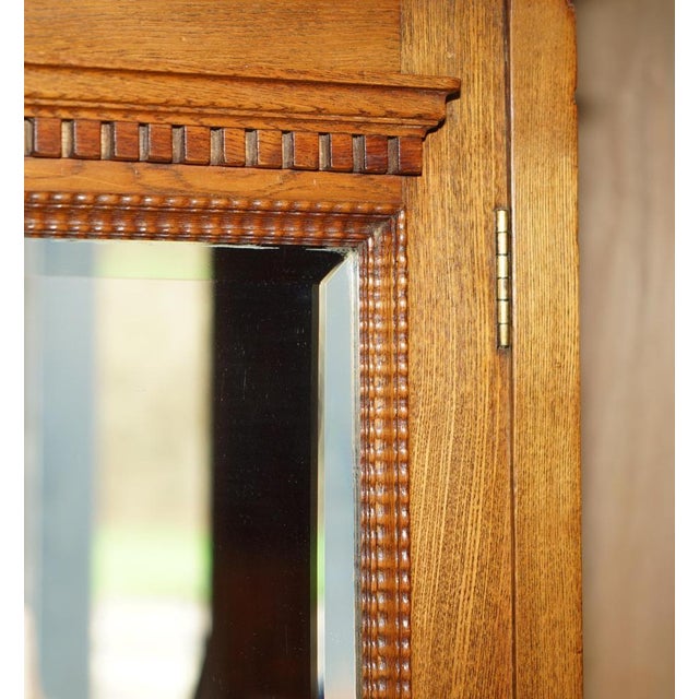 English Compactum Wardrobe in Light Oak, 1920s For Sale - Image 9 of 18