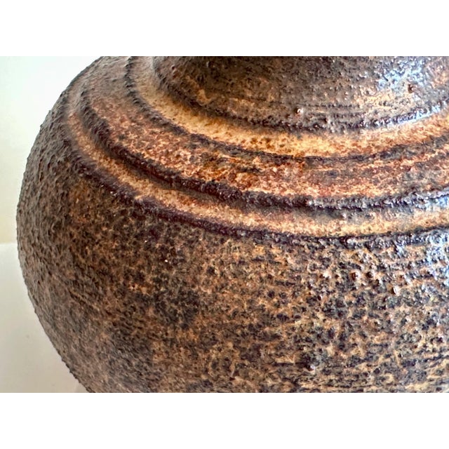1960s Small Ancient Style Hand-Crafted Studio Ceramic Art Vase from Metzner, West-Germany, 1960s For Sale - Image 5 of 11
