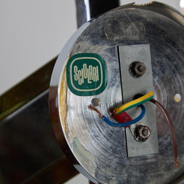 Vintage Chrome and Gold-Plated Wall Lamp by Gaetano Sciolari, 1970s For Sale - Image 14 of 15