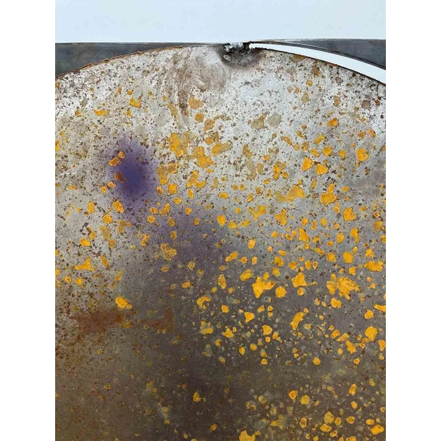 Vintage Abstract Sculpture • Large Scale Modernist Abstract Metal Sculpture For Sale - Image 4 of 6