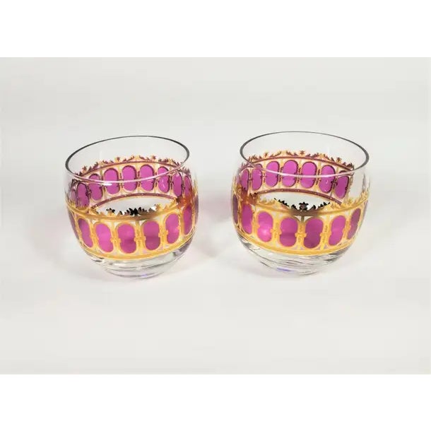 Mid-Century Modern Mid 20th Century Culver 22k Gold Glassware Barware Midcentury Set of 4 For Sale - Image 3 of 13