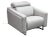 Loggia Showroom Athos Leather Power Recliner, Frozen For Sale